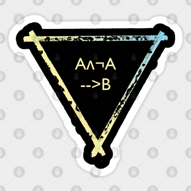 Logic and triangle Sticker by Blacklinesw9